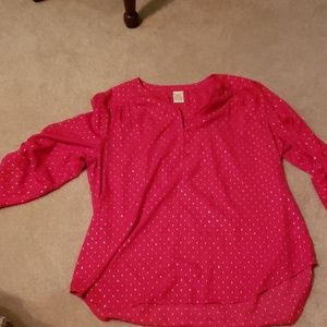 Blouse red with sparkle